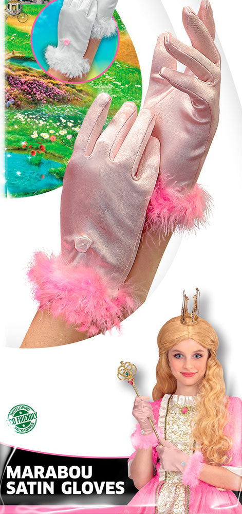 handschuhe mit federn Kinder Handschuhe mit Federn in Rosa